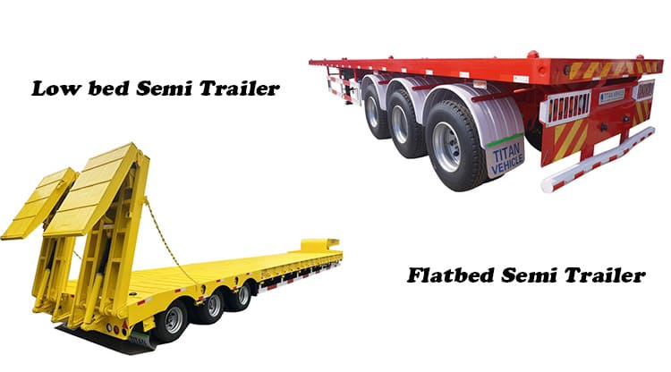 What is the difference between the flatbed and low bed?