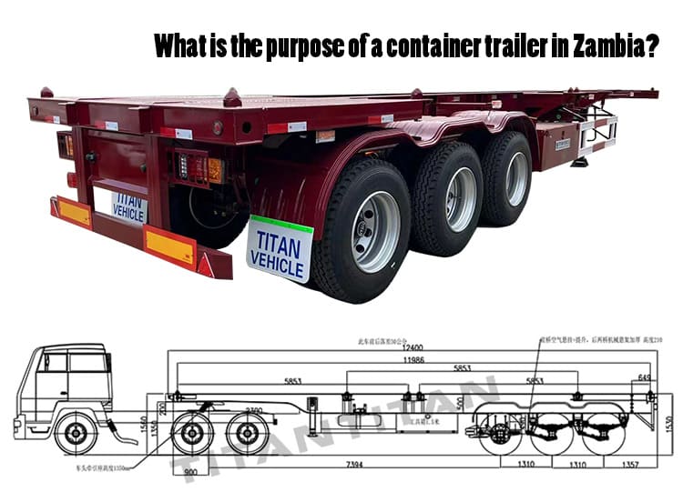 What is the purpose of a container trailer in Zambia
