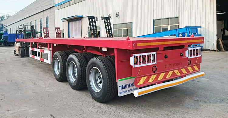 Tri Axle Flatbed Semi Trailer for Sale in Zambia