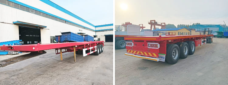 Tri Axle Flatbed Semi Trailer for Sale in Zambia