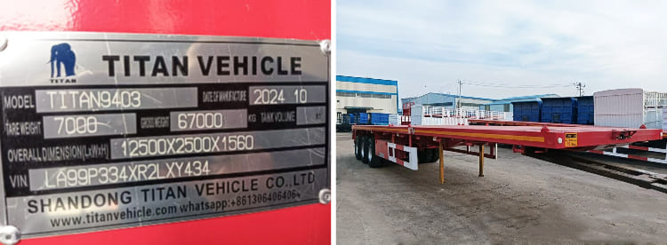 Tri Axle Flatbed Semi Trailer for Sale in Zambia