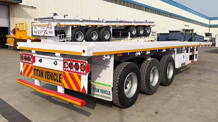 Truck Flatbed Trailer 3 Axle for Sale in Zambia