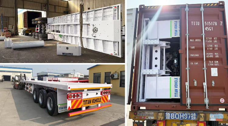 Truck Flatbed Trailer 3 Axle for Sale in Zambia