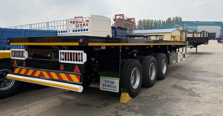 3 Axle Semi Truck Flatbed Trailer for Sale in Zambia
