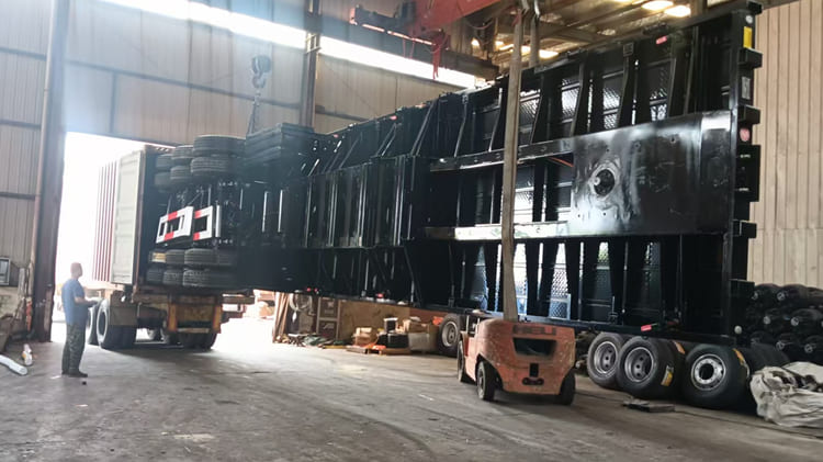 3 Axle Semi Truck Flatbed Trailer for Sale in Zambia
