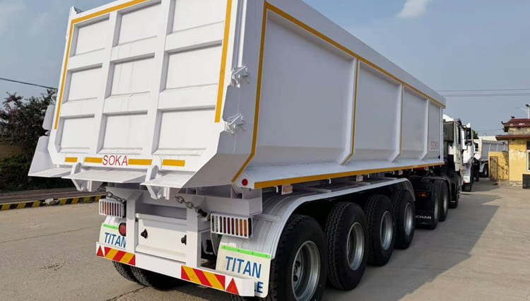4 Axle End Dump Trailer for Sale in Zambia