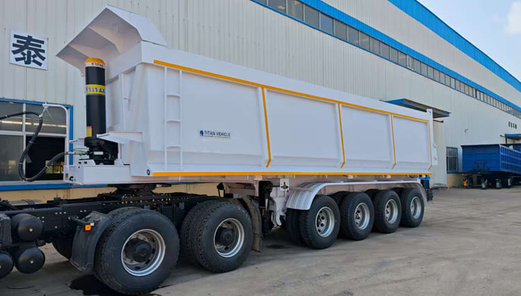 4 Axle End Dump Trailer for Sale in Zambia