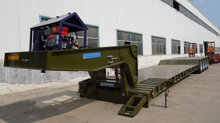 4 Axle 100 Ton Detachable Gooseneck Trailer for Sale in Guinea Kankan