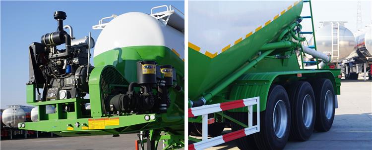 Tri Axle Dry Bulk Cement Trailer for Sale in Ghana