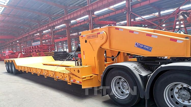 How Much is Used 60T Lowboy Gooseneck Trailer for Sale in Guinea Kindia
