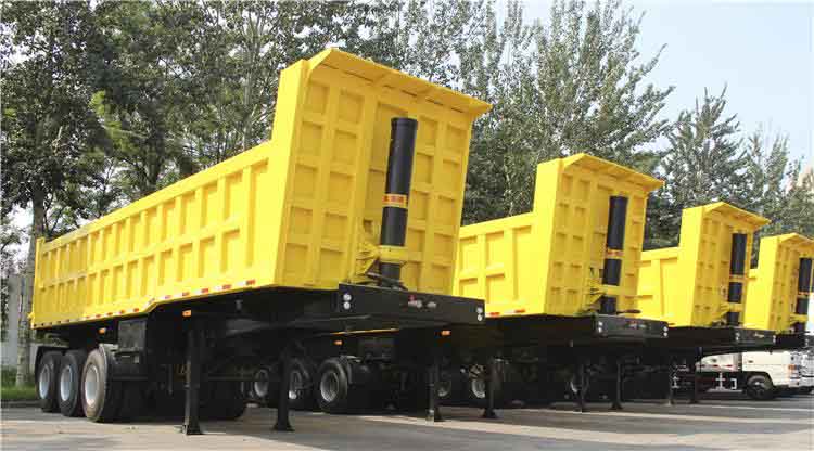 3 Axles 60 ton semi tipper trailer 