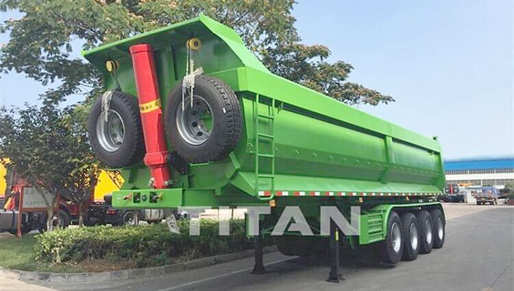4 Axle Hydraulic Semi Dump Trailers Capacity for Sale in Guinea Conakry