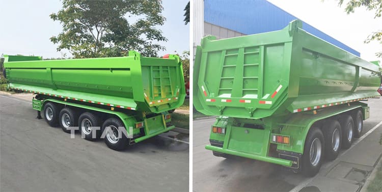 4 Axle Hydraulic Semi Dump Trailers Capacity for Sale in Guinea Conakry