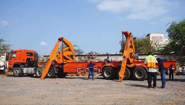 45t 40ft container side loader trailer 