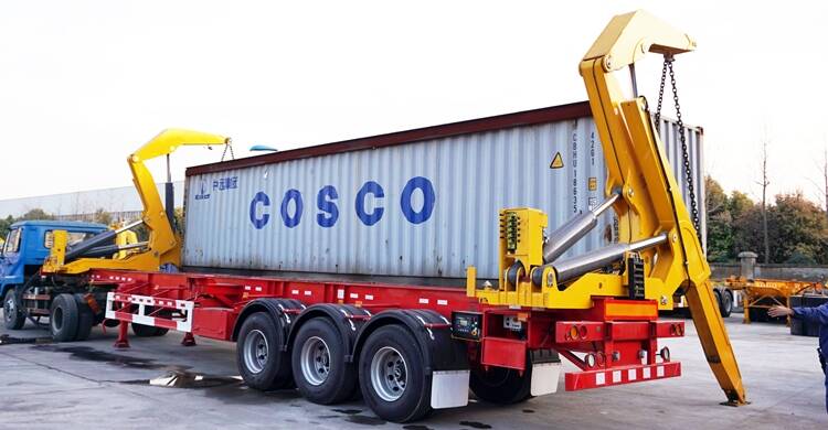40 foot side loader container truck trailer