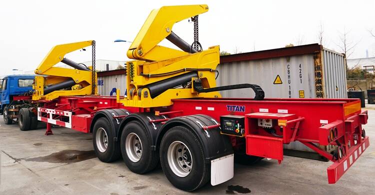 40 foot side loader container truck trailer