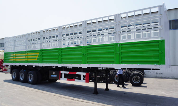 3 Axle Fence Cargo Semi Trailer Price for Sale in Guinea Kindia