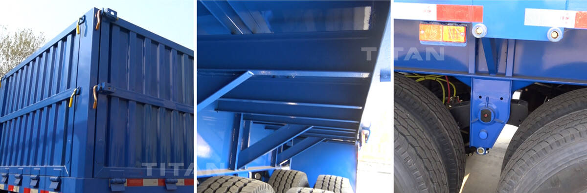 Tri Axle Drop Side Trailer Price for Sale in Guinea Conakry