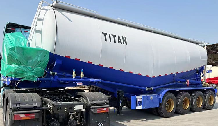 42 CBM 4 Axle Bulk Cement Tanker Trailer for Sale in Zambia