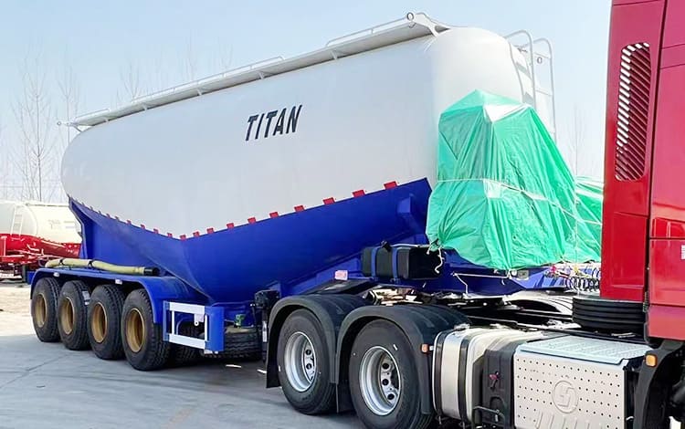 42 CBM 4 Axle Bulk Cement Tanker Trailer for Sale in Zambia