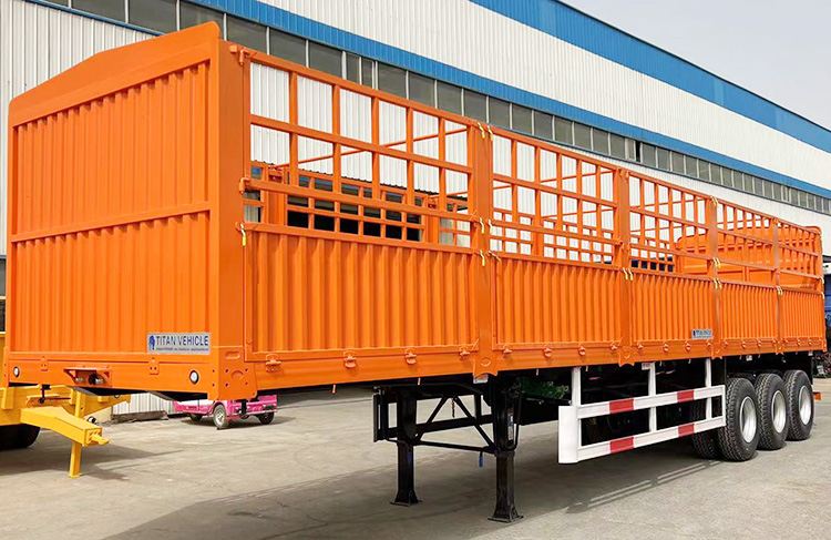3 Axle 60T Fence Cargo Semi Trailer for Sale in Zambia