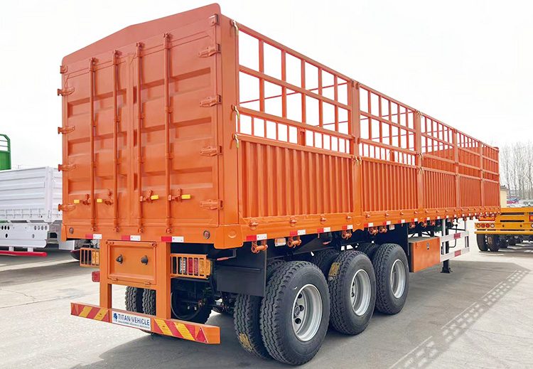 3 Axle 60T Fence Cargo Semi Trailer for Sale in Zambia