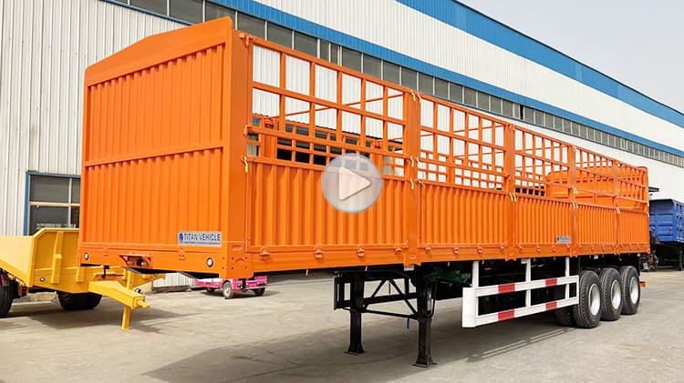 3 axle 60t fence cargo semi trailer for sale in zambia 