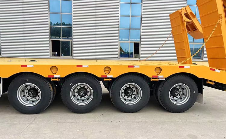 100 Ton 4 Axle Low Bed Trailer for Sale | Low Bed Tractor Trailer Price in Zambia