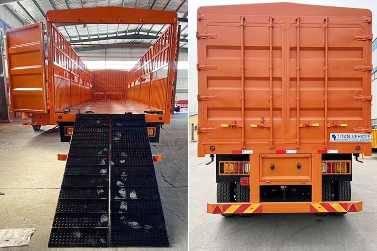 3 Axle 60T Fence Cargo Semi Trailer for Sale in Zambia