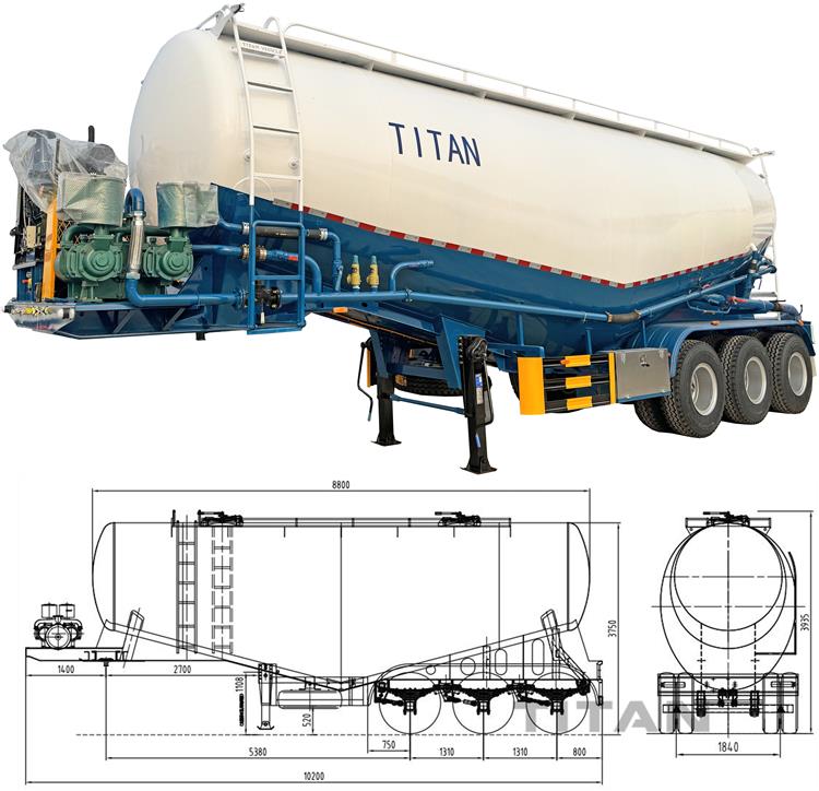 35CBM Bulk Cement Tanker Trailer for Sale In Zambia Chingola