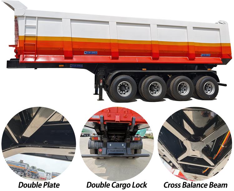 45CBM Hydraulic Dump Trailers for Sale Near Me In Zambia