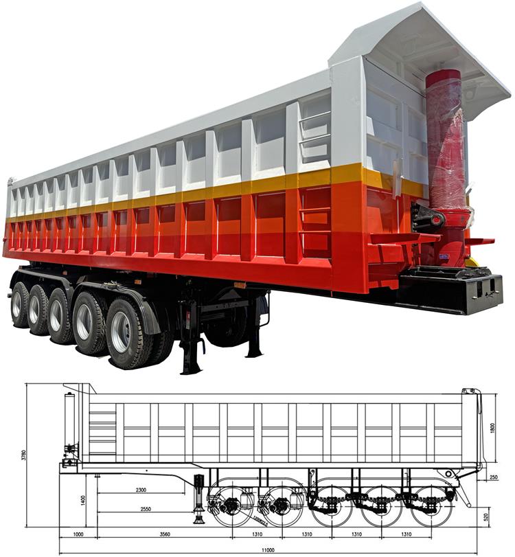 45CBM End Dump Semi Trailer for Sale Price In Zambia Lusaka