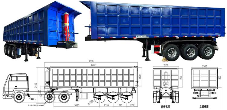 60 Ton Tipper Tractor Tipping Trailer for Sale In Zambia
