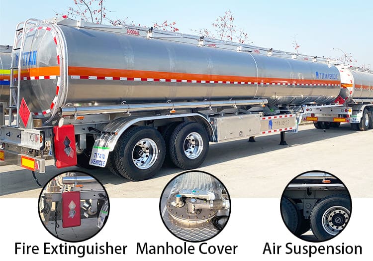 2025 New 2 Axle Aluminum Fuel Tanker Trailer for Sale in Zambia, Chingola