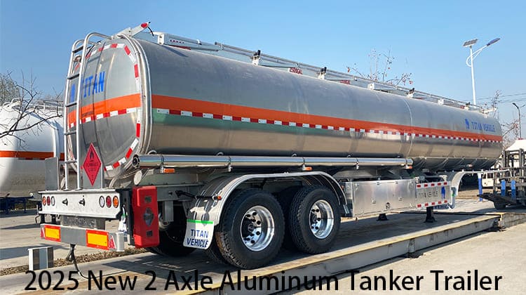 2025 New 2 Axle Aluminum Fuel Tanker Trailer for Sale in Zambia, Chingola