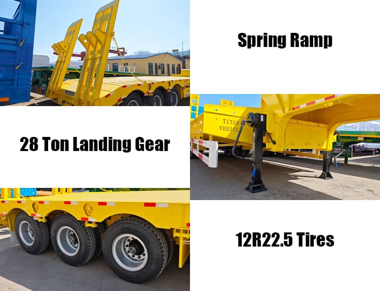 Tri Axle Low Bed Loader Transport Truck Trailer for Sale in Zambia