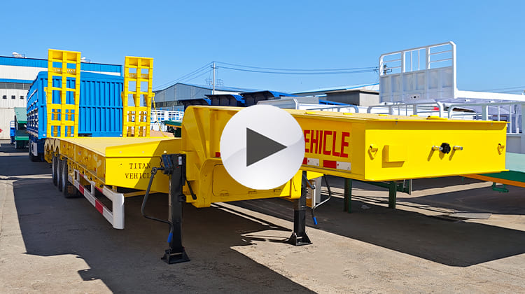 Tri Axle Low Bed Loader Transport Truck Trailer for Sale in Zambia