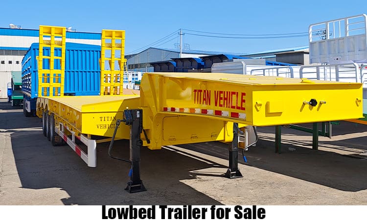 Tri Axle Low Bed Loader Transport Truck Trailer for Sale in Zambia