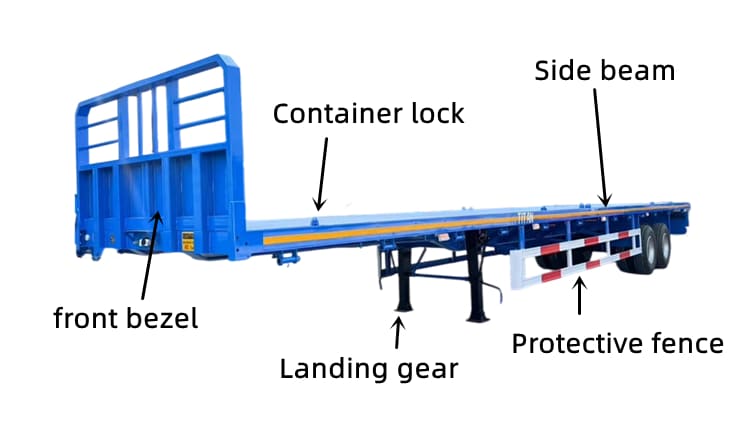 2 Axle Flatbed Trailer for Sale in Zambia