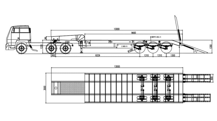 40 Ft Semi Low Bed Trailer for Sale in Zambia
