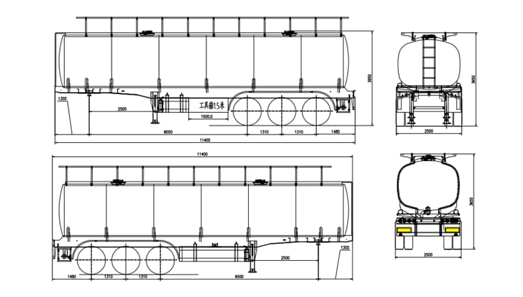 Aluminum Semi Tanker Trailer for Sale in Zambia