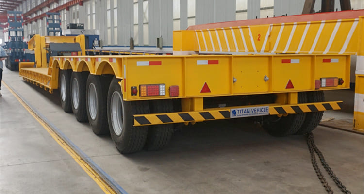 4 Axle 100 Tons Detachable Lowboy Trailer for Sale in Zambia