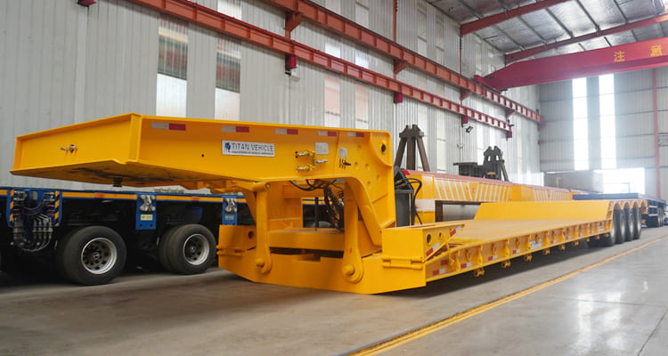 4 Axle 100 Tons Detachable Lowboy Trailer for Sale in Zambia