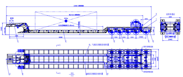 Removable Gooseneck Lowboy Trailer for Sale in Zambia