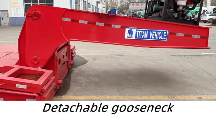 Detachable Gooseneck 4 Axle Lowboy Trailer for Sale in Zambia