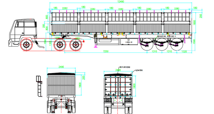Bulk Cargo Semi Trailer for Sale in Zambia