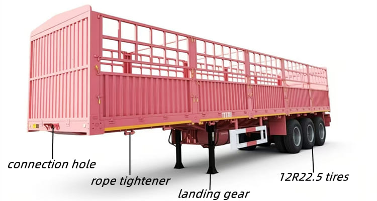 Tri Axle Fence Semi Trailer Price in Zambia