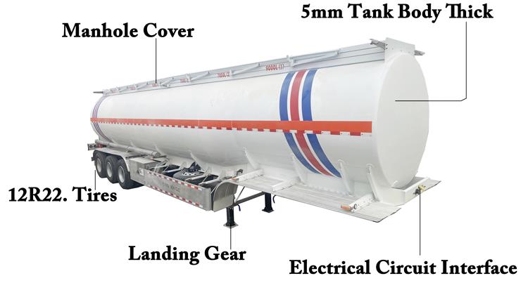 54000 Liters Petrol Tanker Trailer for Sale In Zambia