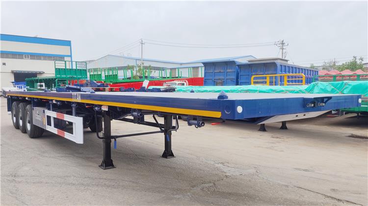 3 Axle Flatbed Trailer with Single Tires for Sale In Zambia