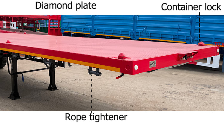 TITAN 3 Axle 40 FT Flatbed Trailer Prices for Sale in Zambia